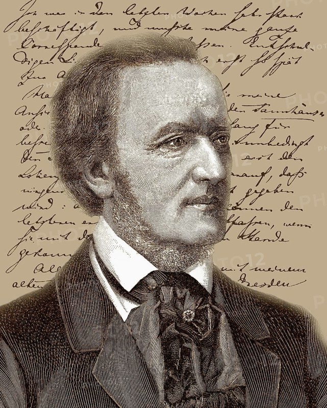 Wilhelm Richard Wagner 1813 - 1883, a German composer, playwright, philosopher, poet, writer, theater director and conductor, Portrait von Wilhelm Richard Wagner, 1813 - 1883, ein deutscher Komponist, Dramatiker, Philosoph, Dichter, Schriftsteller, Theaterregisseur und Dirigent