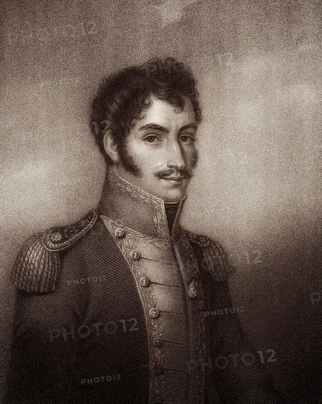 Simón Bolívar or Simón José Antonio de la Santísima Trinidad Bolívar y Palacios Ponte y Blanco, 1783 - 1830, a military and political leader, Simón Bolívar oder Simón José Antonio de la Santísima Trinidad Bolívar Palacios y Blanco, 1783 - 1830, El Libertador, ein südamerikanischer Unabhängigkeitskämpfer und Nationalheld vieler südamerikanischer Länder