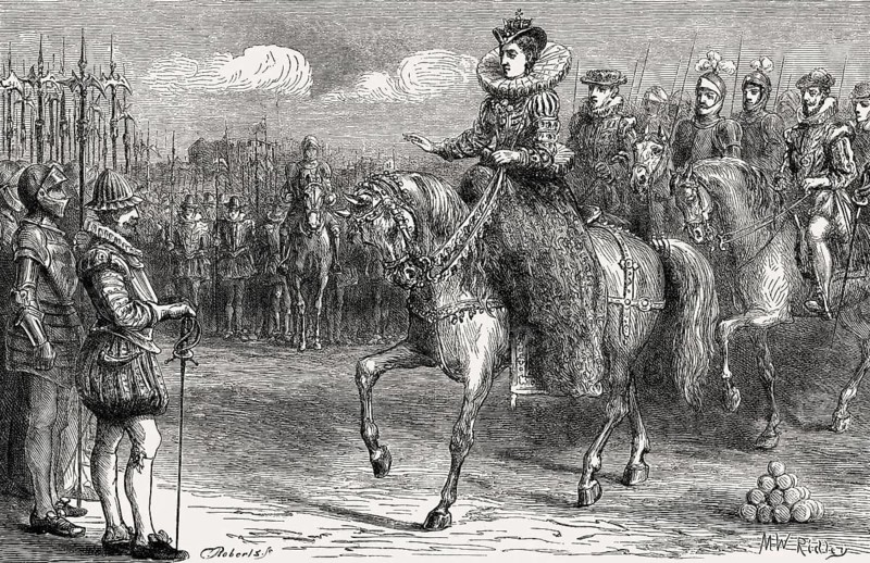 Elizabeth I's Tilbury Speech on 9 August 1588 at Tilbury Fort, From British Battles on Land and Sea, by James Grant