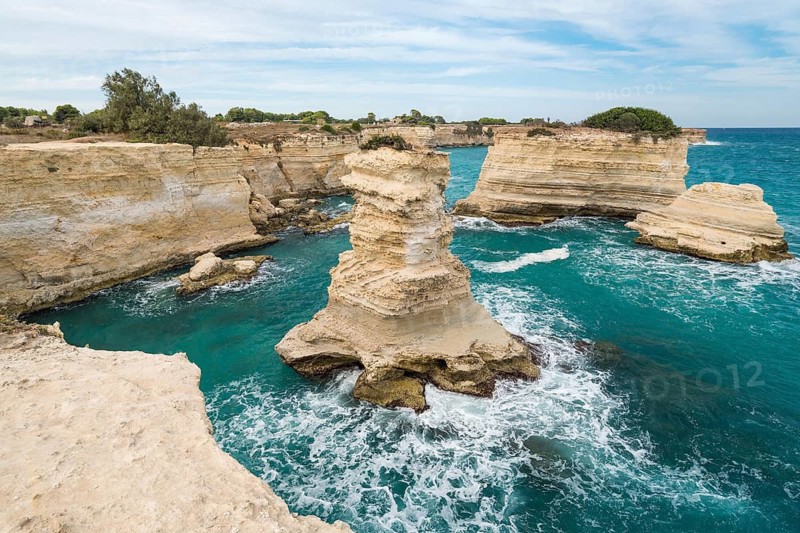 Cliffs in Torre Sant'Andrea, Italy
