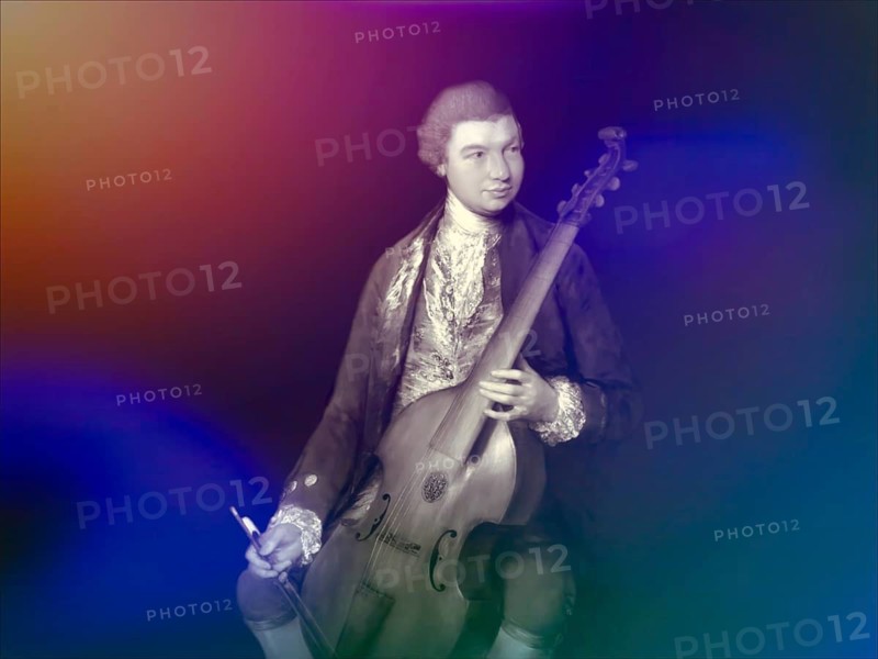 Carl Friedrich Abel, 1723? – 1787, German composer, digitally edited according to a painting by Thomas Gainsborough