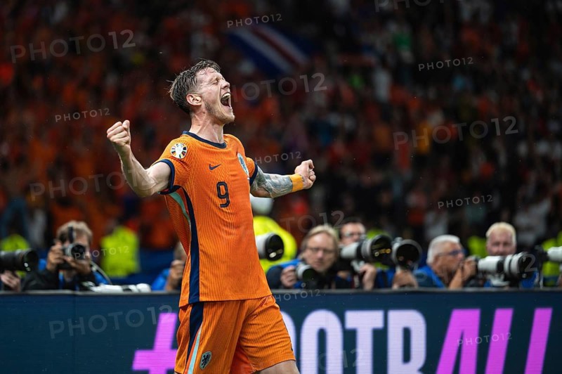 BERLIN, GERMANY - JULY 6, 2024: Euro 2024 quarterfinal match Nederlands vs Turkey (Turkiye) 2:1. Joy Wout Weghorst