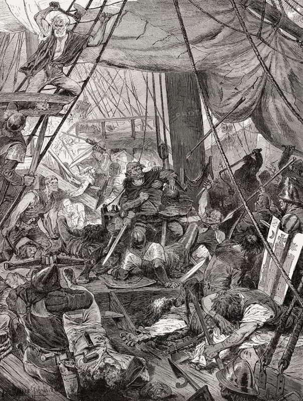 Capture of Klaus Störtebeker in August 1400, Heligoland, Germany