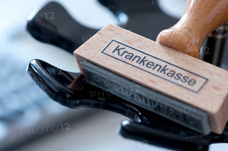 A stamp with the inscription Krankenkasse, Federal Republic of Germany