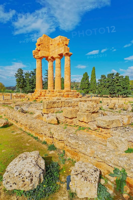 Temple of Castor and Pollux, Valley of Temples, Agrigento, Sicily, Italy