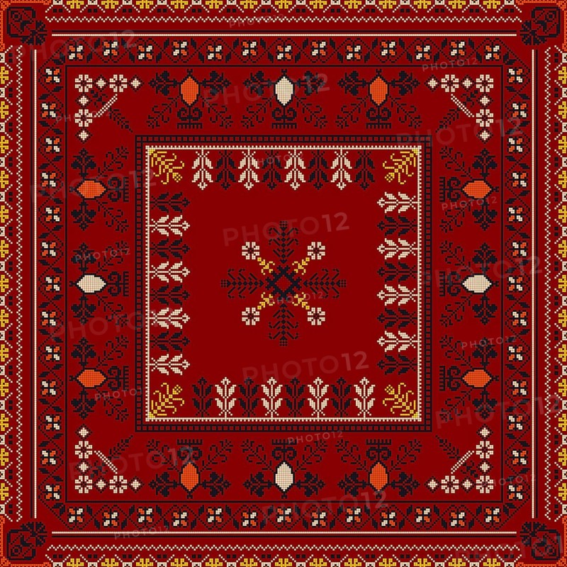 Traditional Latvian embroidery seamless pattern, vector illustration