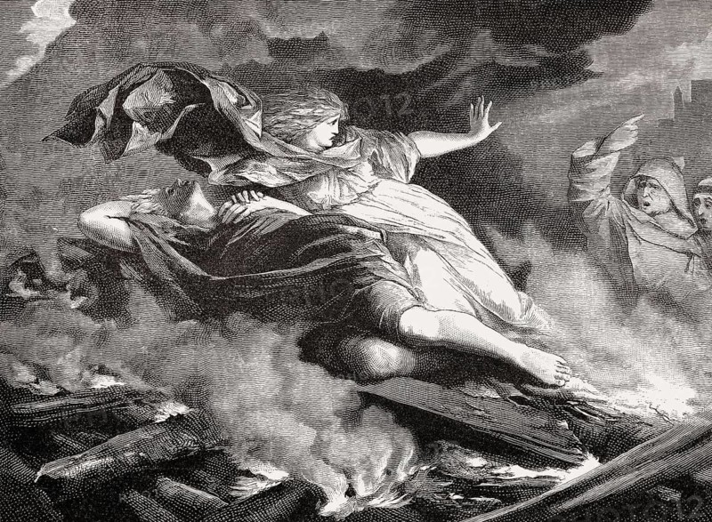 Witch burning, catholic church, 16st century