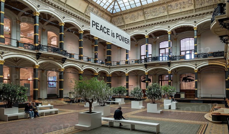 Gropius Bau Berlin, interior view with the exhibition Peace is Power, Yoko Ono, Berlin, Germany
