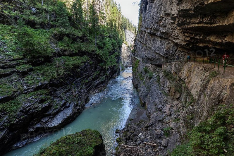 River Breitach and Breitachklamm gorge near Oberstdorf, Oberallgäu, Allgäu, Bavaria, Germany