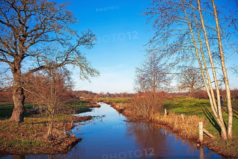 Ruiten Aa catchment area, river, Smeerling, Onstwedde, Groningen, Netherlands