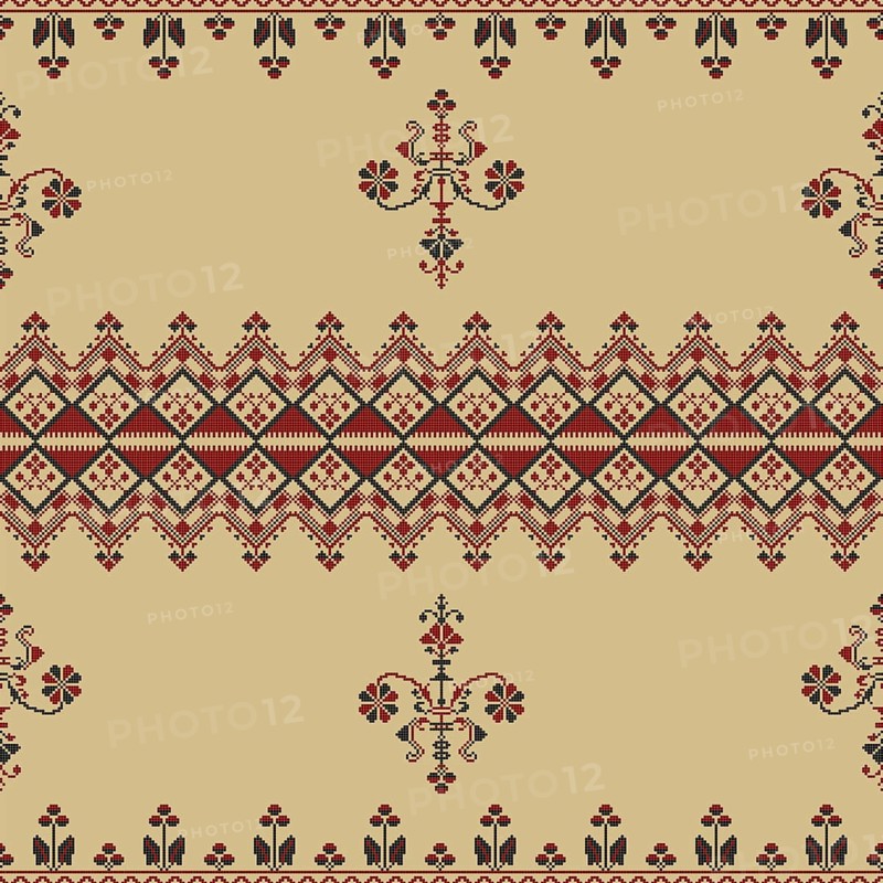 Traditional Polish embroidery vector pattern