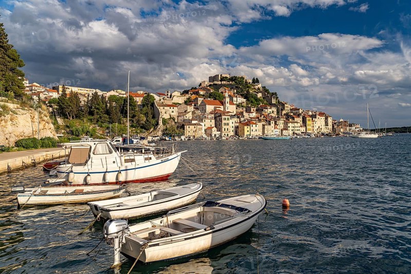 City view and harbour of Sibenik, Croatia