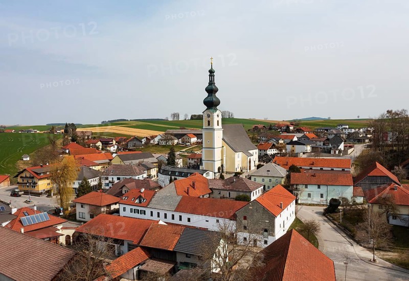 Drone photography, location photography, Waldzell, Innviertel Upper Austria, Austria