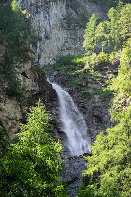 Großbach Falls, waterfalls in Umbaltal, Hohe Tauern National Park, East Tyrol, Tyrol, Austria