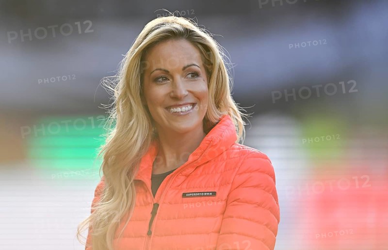 Presenter, sports presenter, Andrea Kaiser Sat1 Sat.1 portrait, smiles, relegation, Bundesliga, Voith-Arena, Heidenheim, Baden-Württemberg, Germany
