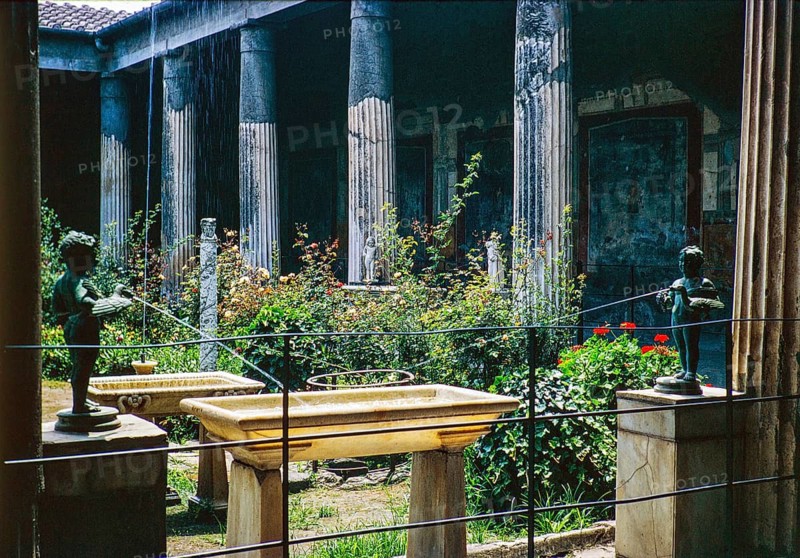 Roman ruins Archaeological Park of Pompeii, Naples, Italy, Europe 1967
