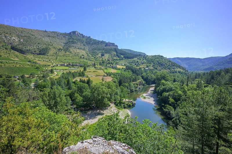 View of the river Tarn, Gorges du Tarn Causses, Département Lozère, France
