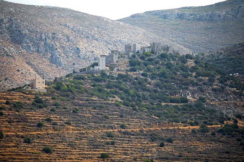 Tower houses of Vathia, historic stone houses, Mani Peninsula, Laconia, Peloponnese, Greece