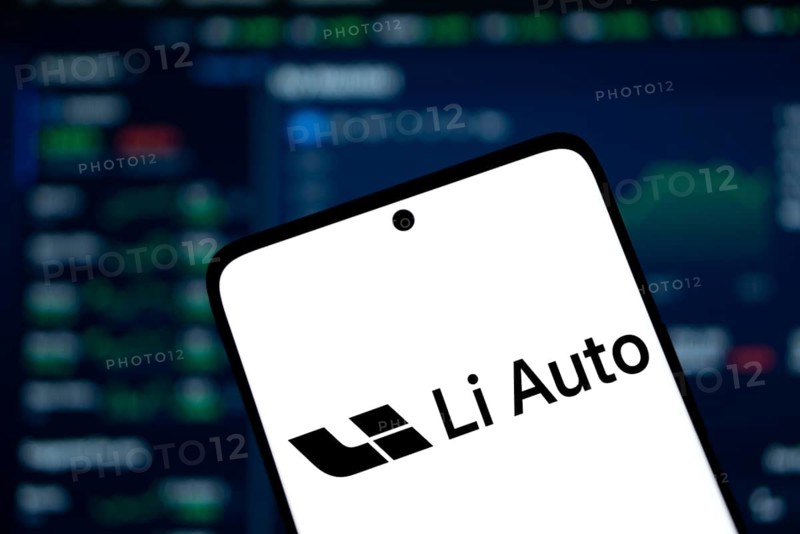 Li auto logo is displayed on smartphone. Li Auto Inc is a Chinese electric vehicle manufacturer company
