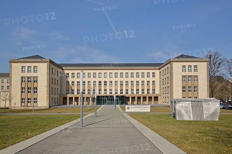 Federal Social Court with sculpture Soft House by Gabriele Obermaier 2009, Court of Justice, Social Court, Kassel, Hesse, Germany