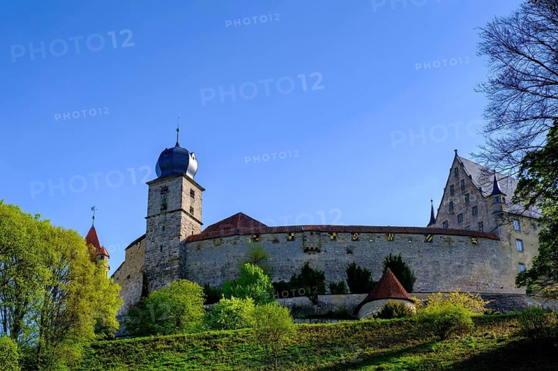 Veste Coburg, from the Hofgarten, Coburg, Upper Franconia, Franconia, Bavaria, Germany