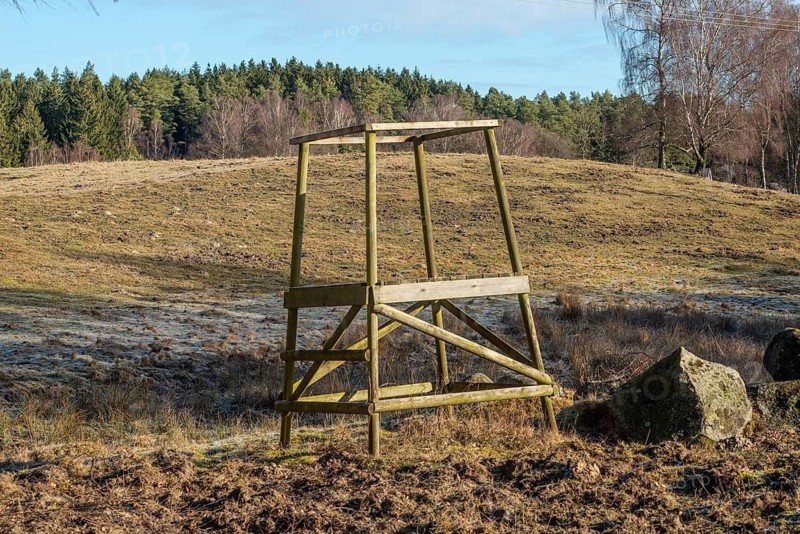 Lookout tower in Snogeholm nature reserve and hiking area in Sjöbo municipality, Skåne County, Sweden, Scandinavia