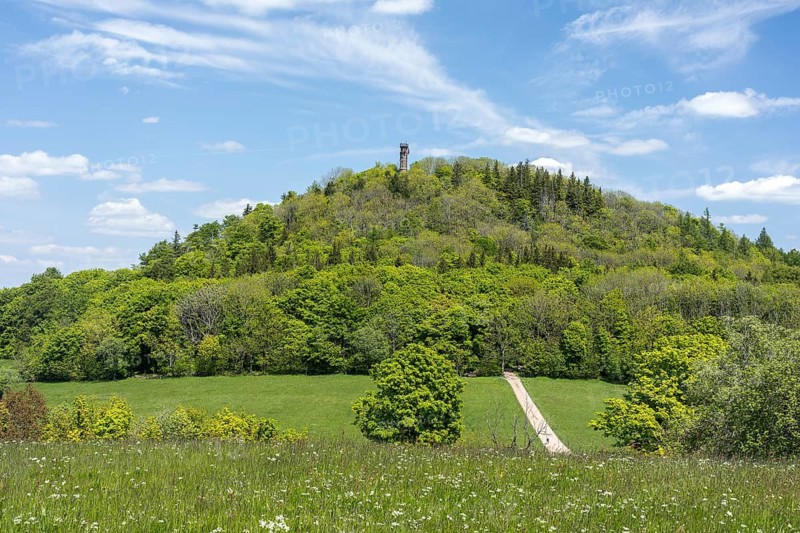 Geisingberg with observation tower, Altenberg, Osterzgebirge, Saxony, Germany