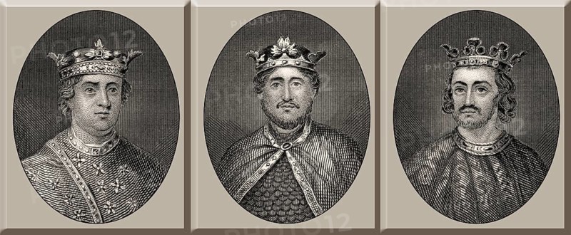 Könige von England, Heinrich II., Richard I., John Lackland, 12. und 13. Jahrhundert, Haus Anjou