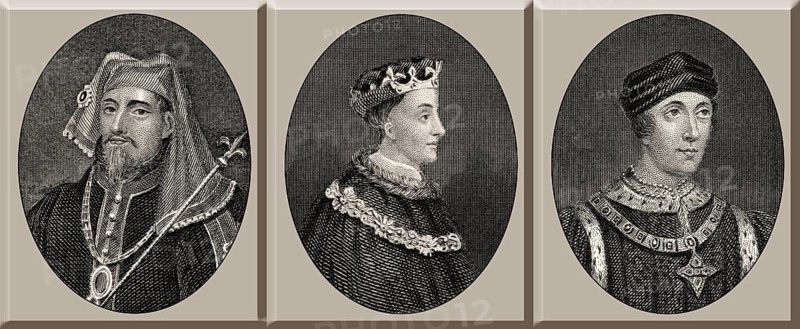 Könige von England, Heinrich IV, Heinrich V, Heinrich VI, 14. und 15. Jahrhundert, Haus Lancaster