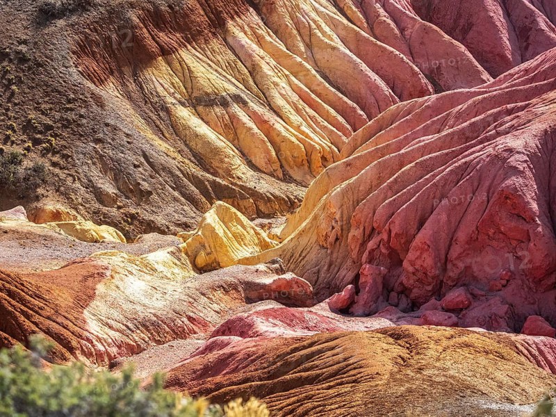 Colorful rock formation Tierra de Colores, Parque Patagonia Argentina, Park Patagonia Argentina, Argentina