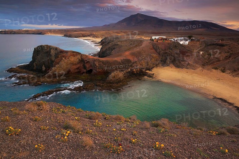 Canary Islands, Lanzarote, Beach near Papagayo, Lanzarote, Canary Islands, Spain