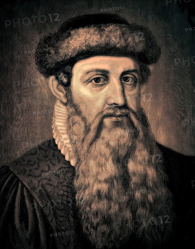 Johannes Gensfleisch zur Laden zum Gutenberg, circa 1400, 1468, inventor of the printing press