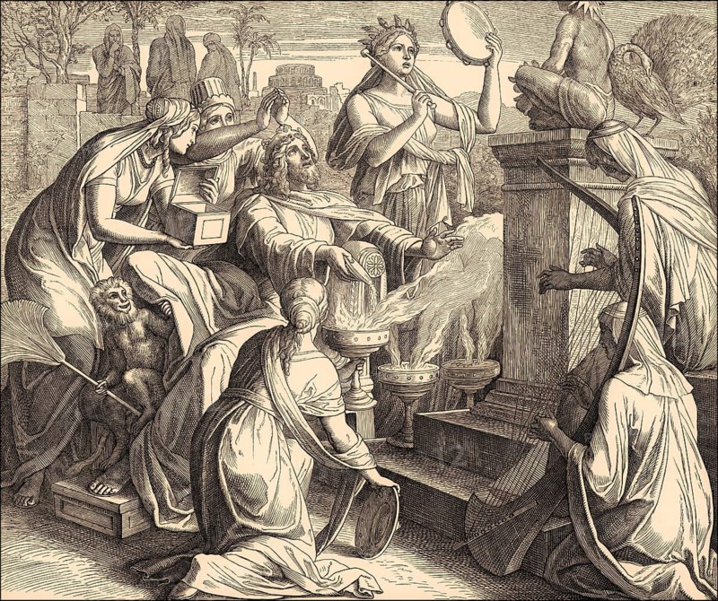 Solomon's Idolatry, Old Testament, by Julius Schnorr von Carolsfeld