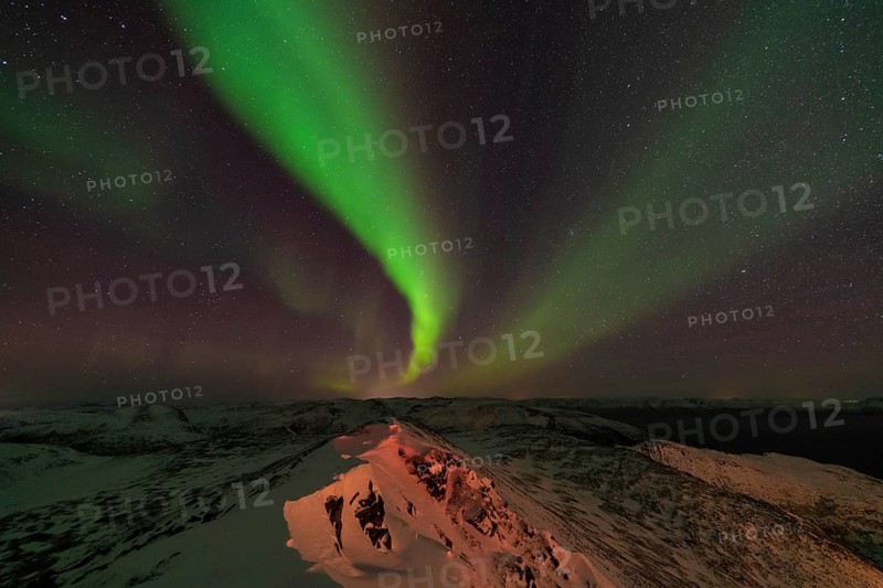 Northern Lights (Aurora borealis), Söröya, Finnmark, Norway, December 2018