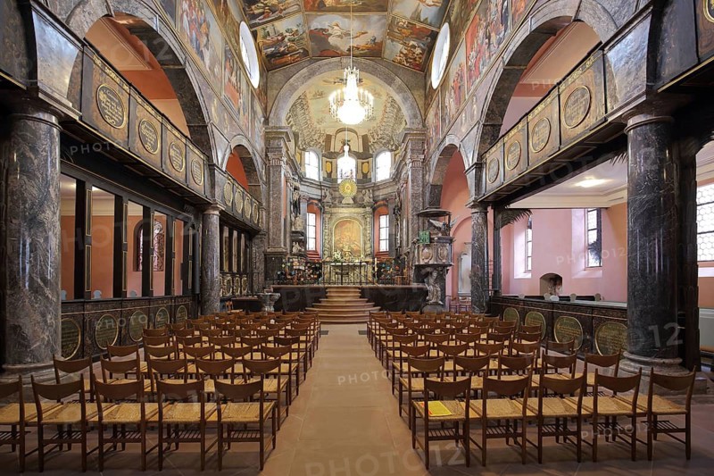 Interior view of the Union Church, Idstein, Taunus, Hesse, Germany