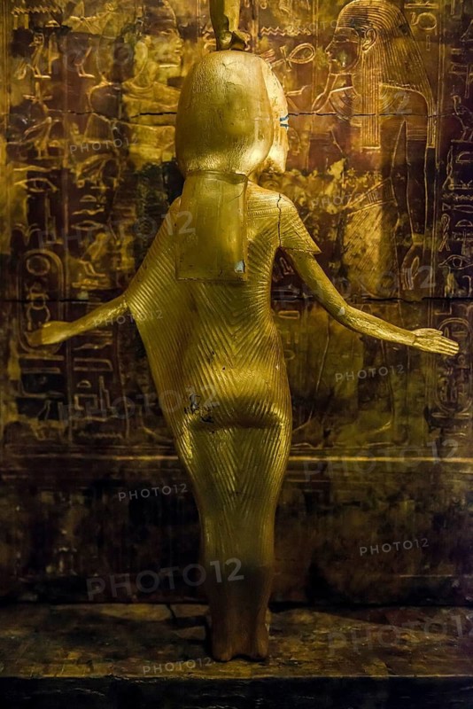Pharaoh Tutankhamun's gold treasure, the Grand Egyptian Museum, Grand Egyptian Museum, GEM, Giza, Cairo, Egypt