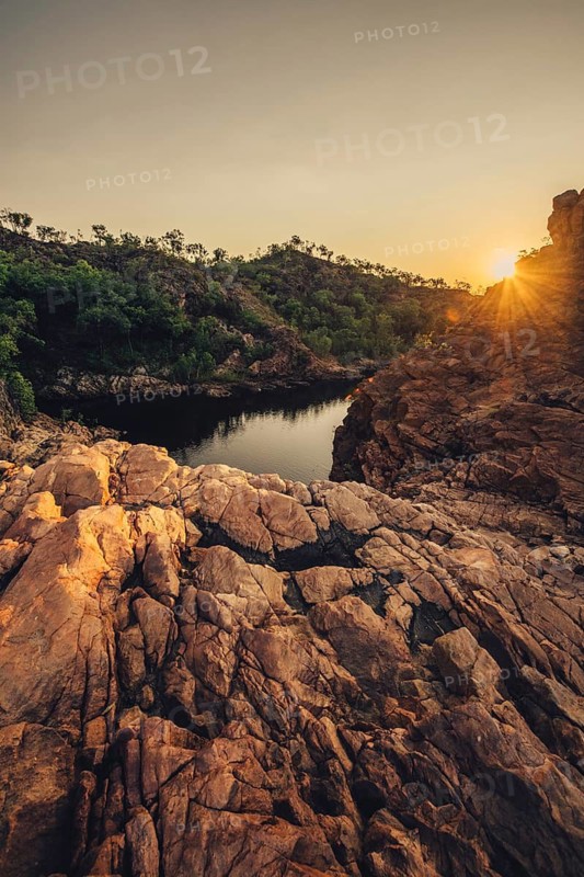 Sunrise Edith Falls in northern Australia, Australia