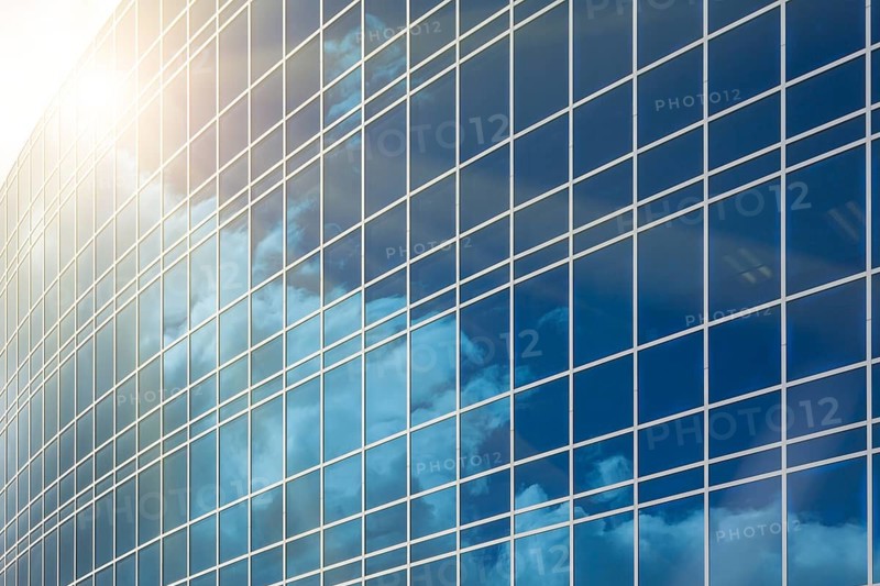 Dramatic Reflective Corporate Building Background