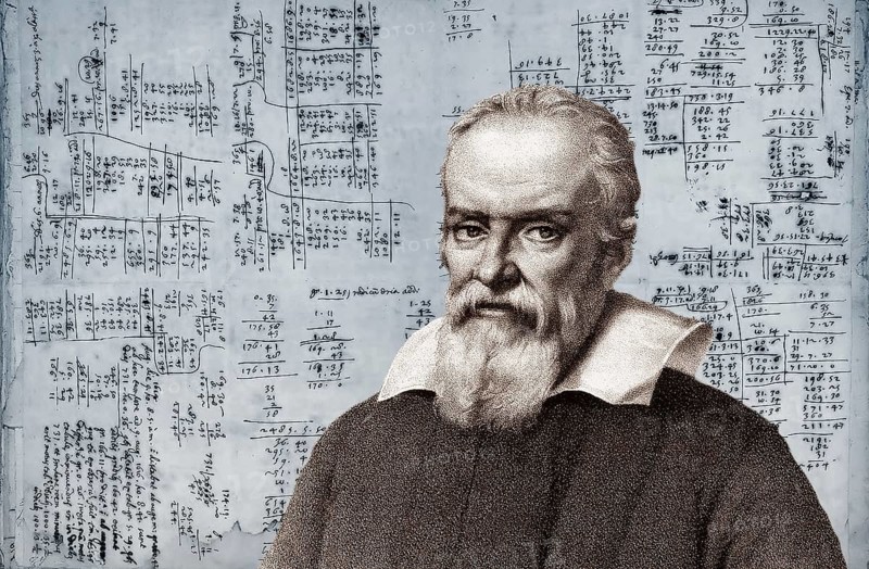 Galileo Galilei, 1564, 1642, Italian astronomer, handwritten scientific notes