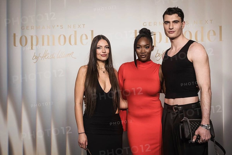 Xenia Tsilikova, Lydwine Nitidem and Frieder Sell at the preview of the 21st season Germany s Next Topmodel - by Heidi Klum on 09.02.2026 at Zoopalast Berlin