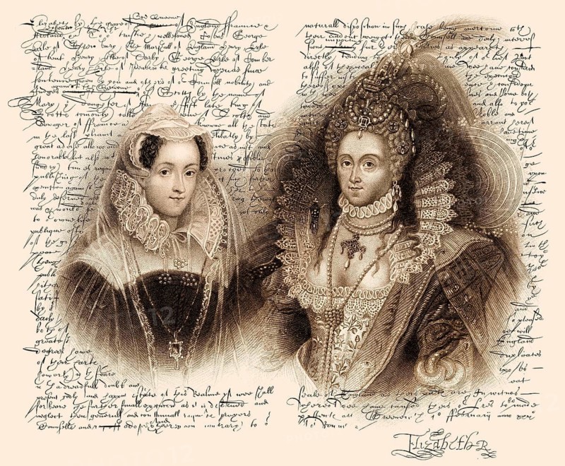Faksimile des Hinrichtungsbefehls für Maria Stuart, Königin der Schotten, verfasst von Elisabeth I. (1533-1603), Königin von England, am 1. Februar 1587