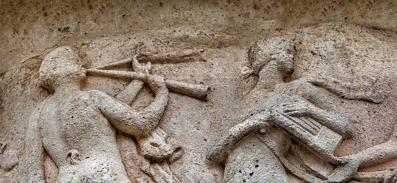 Greek mythology, old Greek vase relief