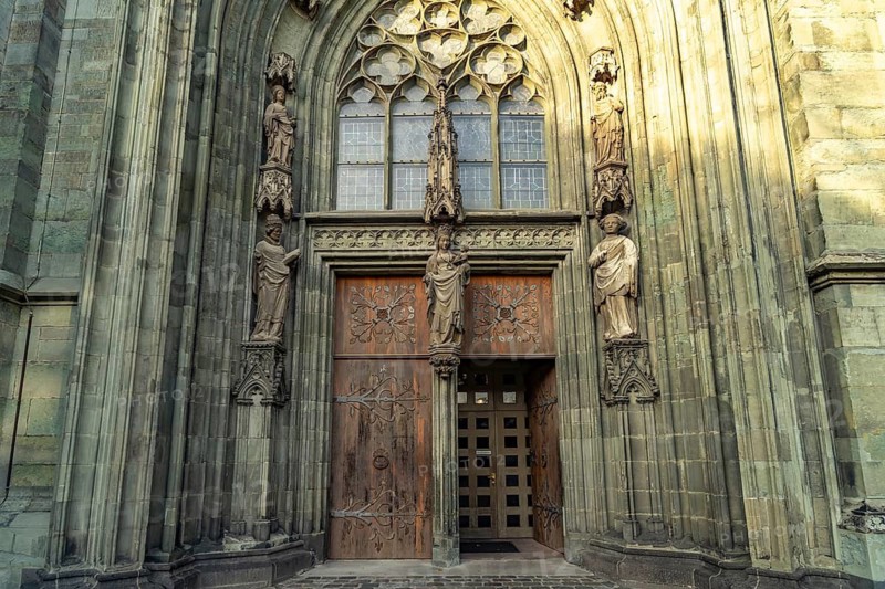 South portal of the church of St. Maria zur Wiese or Wiesenkirche in Soest, North Rhine-Westphalia, Germany