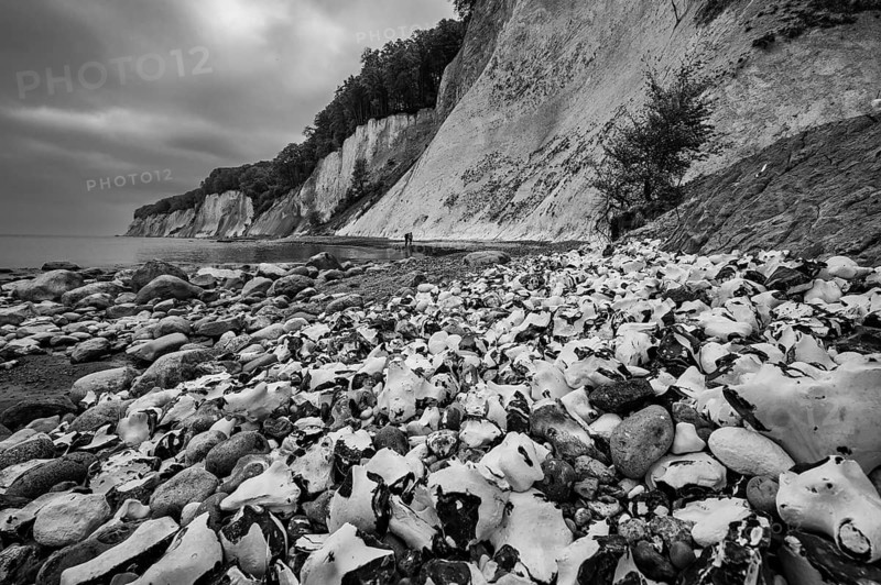 Beautiful stones on the Baltic sea beach