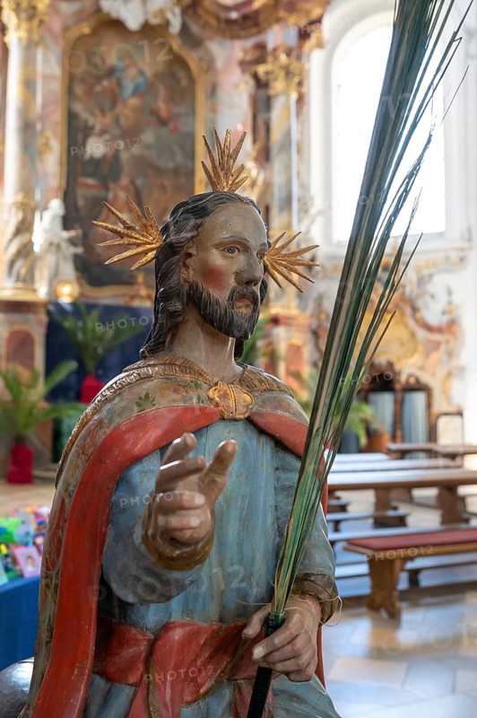 Palmesel, detail, in the Basilica of St Alexander and St Theodor, Sebastian-Kneipp-Straße 1, Ottobeuren, Unterallgäu, Bavaria, Germany