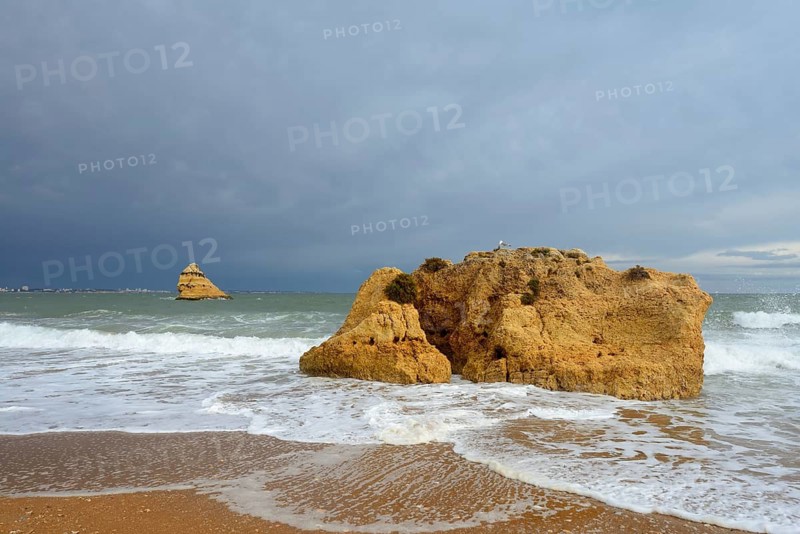 Rocks on the beach, Praia Dona Ana, Lagos, Algarve, Portugal