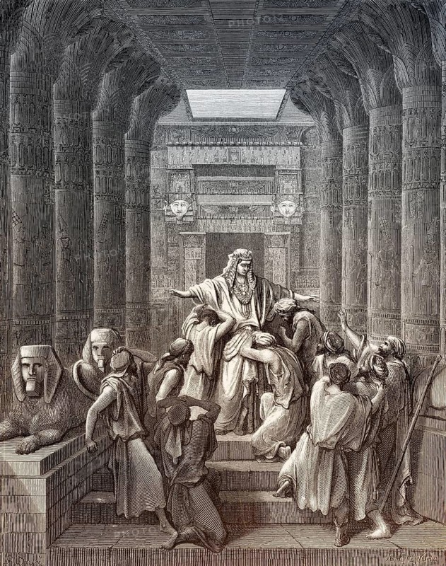 Joseph Reveals Himself to His Brothers, woodcut by Gustave Doré