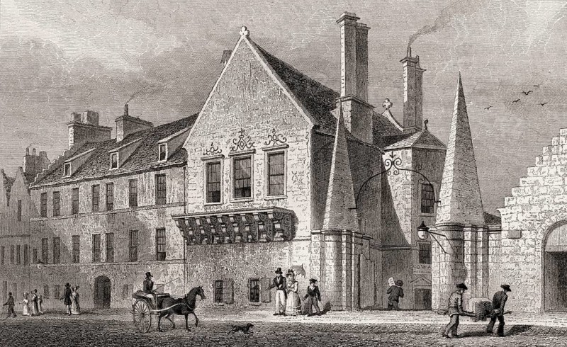 Moray House, Canongate, Edinburgh, Scotland, 19th century, from Modern Athens by Th. H. Shepherd