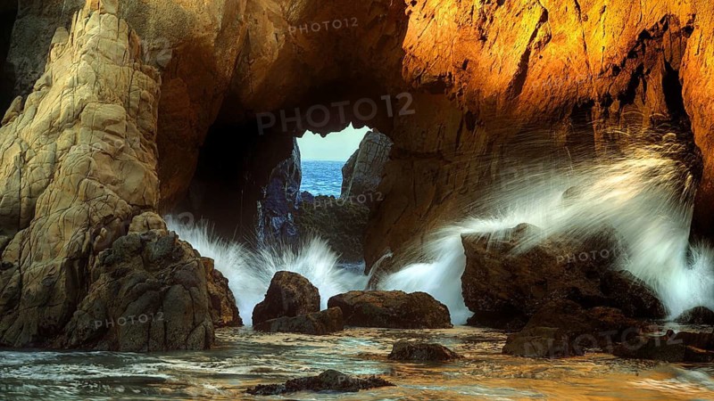 Pfeiffer Beach, rocks, Atlantic, surf, beach, California, USA, Atlantic coast, Pfeiffer Beach, California, USA