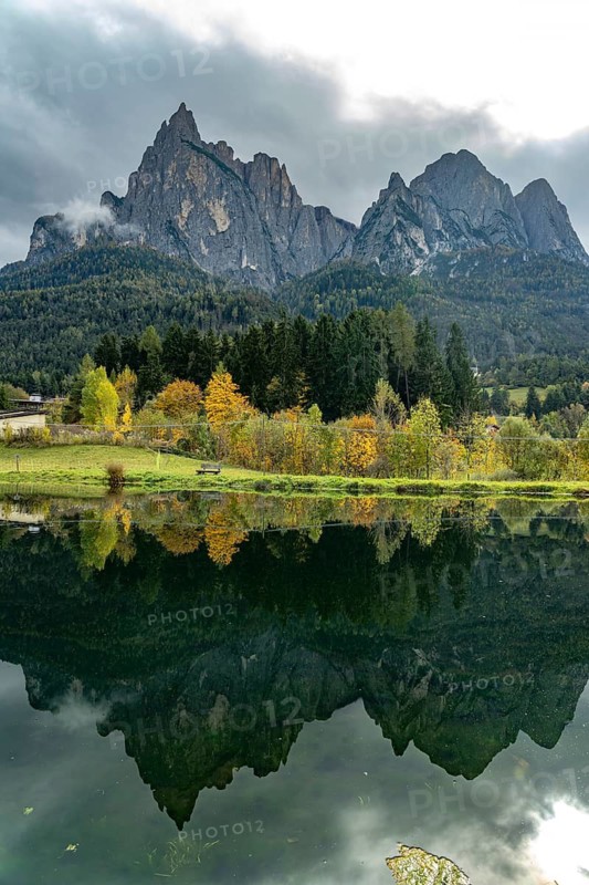 Autumn on Mount Sciliar in Siusi allo Sciliar, South Tyrol, Italy